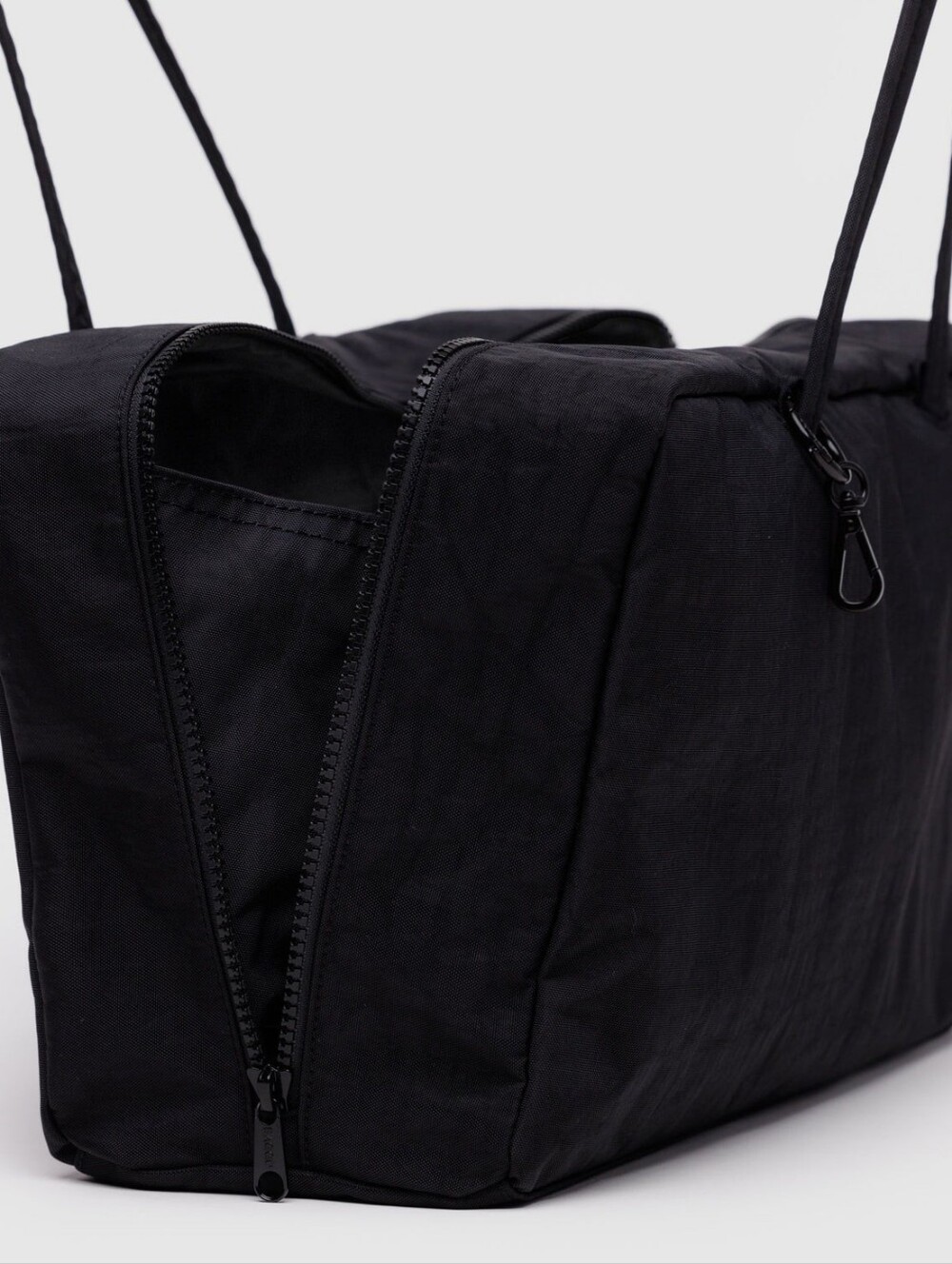 Baggu Medium Nylon Bowler Bag (black) - Picture 6 of 7